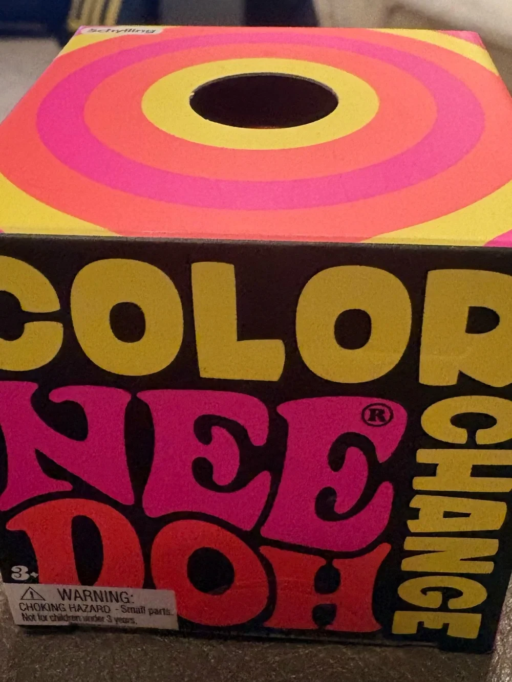 NEE DOH Color Change Sensory Squishy Toy - Pink, Orange, Yellow